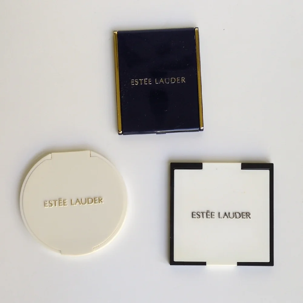 Vintage Estee Lauder Compact Standing Travel or Purse Mirrors - Rectangle Circle